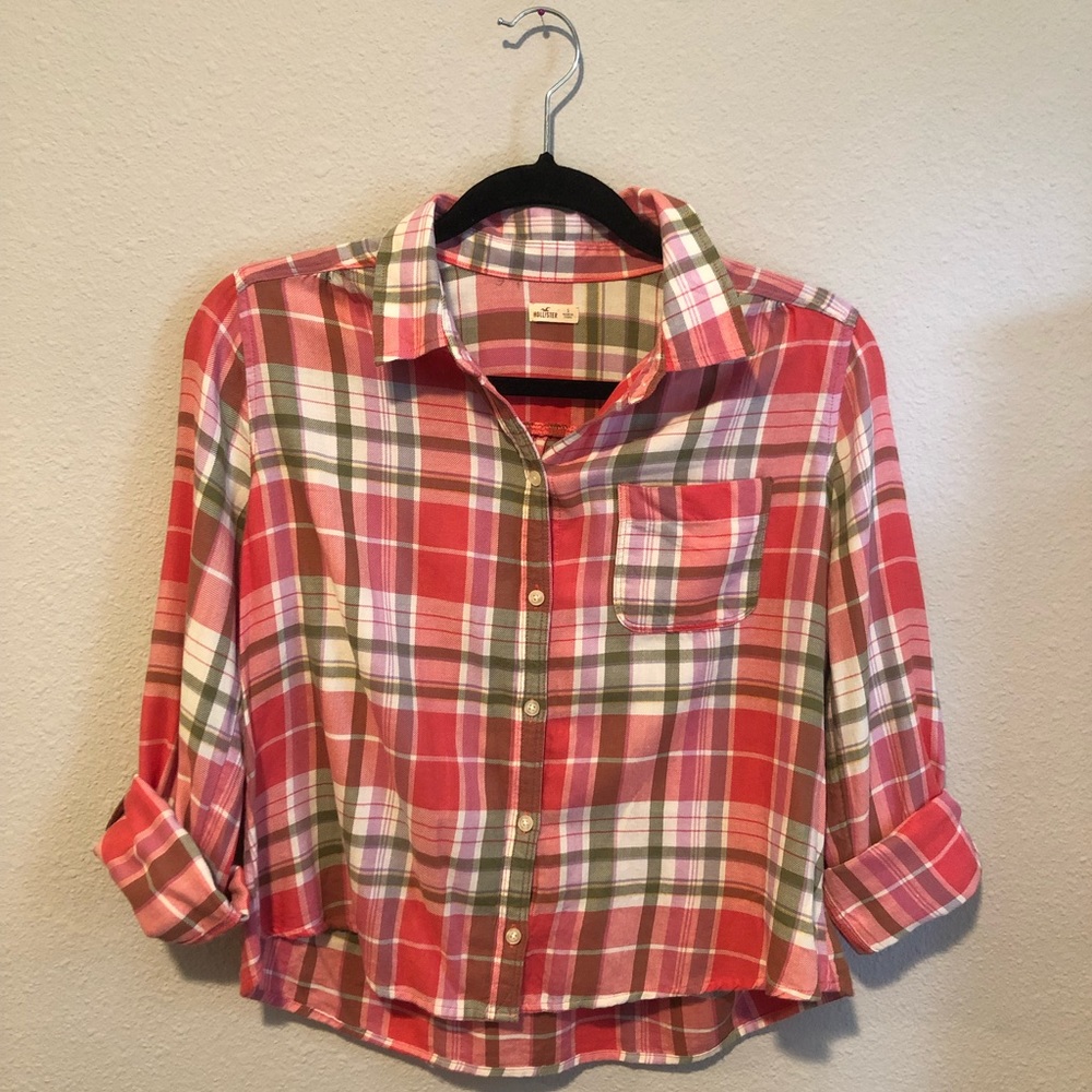 Girls Plaid Hollister Shirt